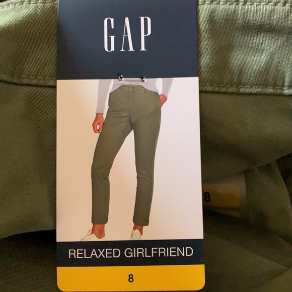 Gap Relaxed Girlfriend Pants Green - Picture 8 of 8